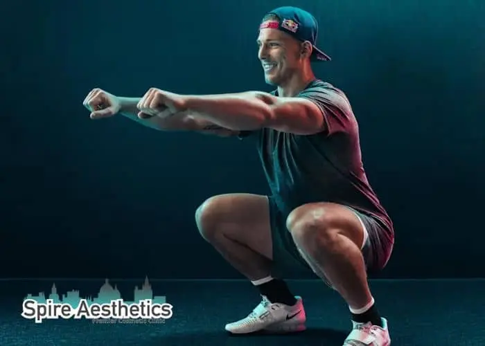 Image of man build leg muscle Ashtead through exercise