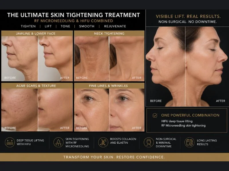 Results of combined treatment for the ultimate skin tightening treatment Ashtead