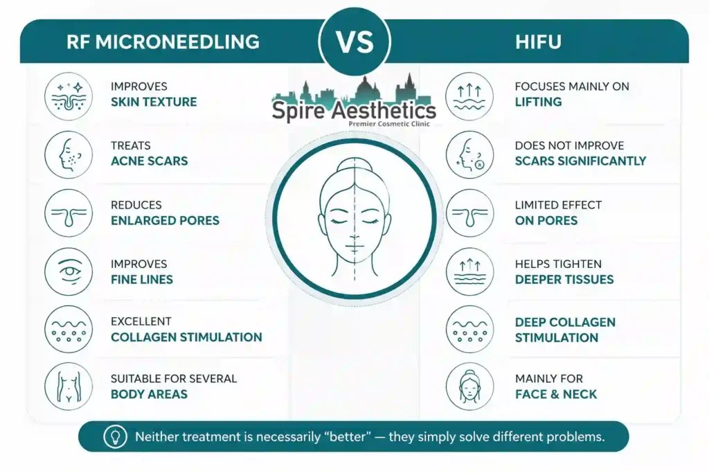 RF Microneedling vs HIFU: Which Treatment Gives Better Results Ashtead?